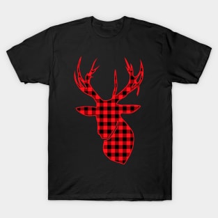 Reindeer Red Head Silhouette for a Reindeer Lover T-Shirt